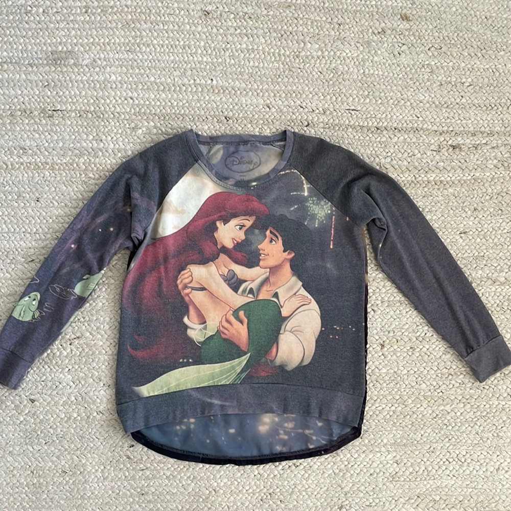 The Little Mermaid sweater with a sheer back